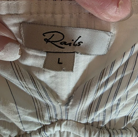 Rails Julia dress West Seaport Stripe spaghetti strap maxi length large - Picture 7 of 7